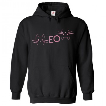 MEOW Cute Classic Unisex Kids and Adults Pullover Hoodie For Cat Lovers									 									 									